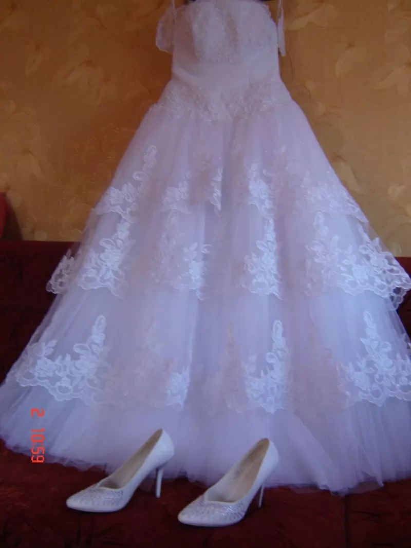 Свадебное платье,  туфли